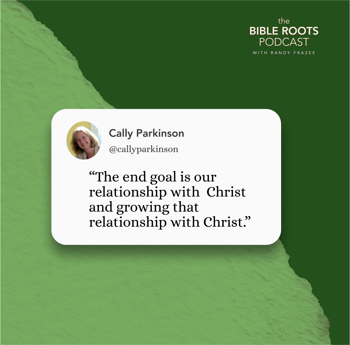 "The end goal is our relationship with Christ and growing that relationship with Christ" Cally Parkinson
